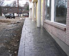 stamped concrete office building