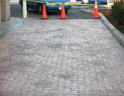 stamped concrete driveway
