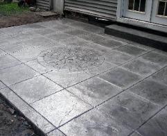 24 x 24 stamped  concrete patio.