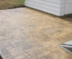 regal ashlar stamped concrete patio