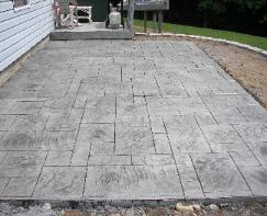 Stamped concrete patio