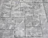 stamped ashlar slate pattern.