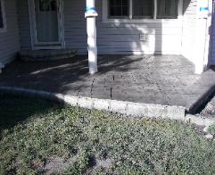 stamped concrete porch