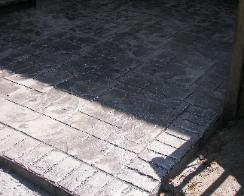 ashlar slate concrete with brick border