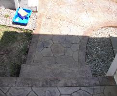 stamped seamless concrete steps